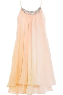 Jenny Packham Handpainted Silkchiffon Chemise - Lyst