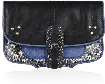 Jérôme Dreyfuss  Elaphe and Leather Clutch - Lyst