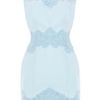 Karen Millen Heavy Cotton Lace Collection Dress in Blue (aqua) - Lyst