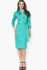 Lauren by Ralph Lauren Sateen Shirtdress