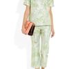 Marni Jacquard Straightleg Cropped Pants in Green (mint) - Lyst