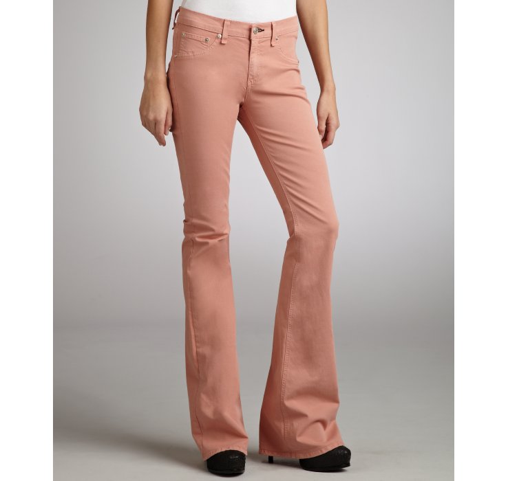 salmon pink jeans