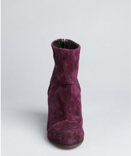 plum suede boots