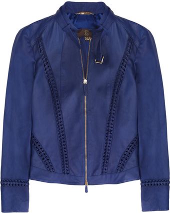 Roberto Cavalli Leather Biker Jacket - Lyst