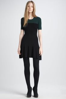 Theory Knit Fit And Flare Dress - Lyst