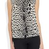 Yves Saint Laurent Leopard Print Silk Crepe De Chine Top in Animal (leopard) - Lyst