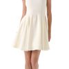 Zac Posen Wool Crepe Dress in White (ivory) - Lyst
