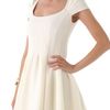 Zac Posen Wool Crepe Dress in White (ivory) - Lyst