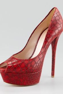 Casadei Alligatorembossed Platform Pump - Lyst