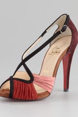 Christian Louboutin Divinoche Crisscross Suede Sandal
