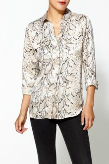 Equipment Signature Python Silk Blouse - Lyst