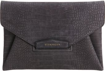 Givenchy Croc Stamped Antigona Envelope Clutch - Lyst