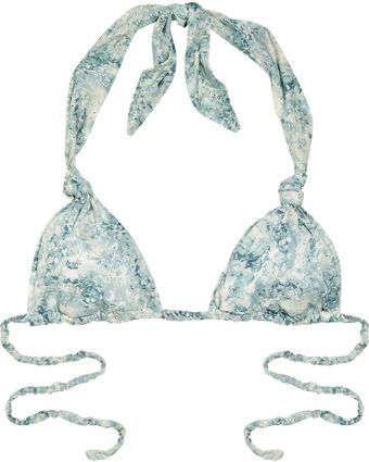 Bronzette Rose Liberty Print Triangle Bikini Top - Lyst