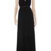 Halston Heritage Pleated Chiffon Halter Neck Gown in Black - Lyst