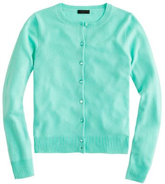 J.Crew Cashmere Crewneck Cardigan - Lyst