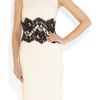 Michael Kors Lace Trimmed Stretch Wool Crepe Dress in White (ivory) - Lyst