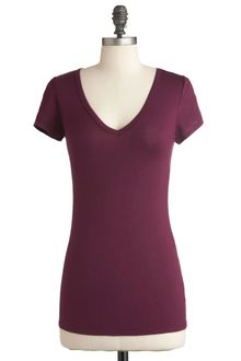 ModCloth Do Me A Solid Top in Plum - Lyst