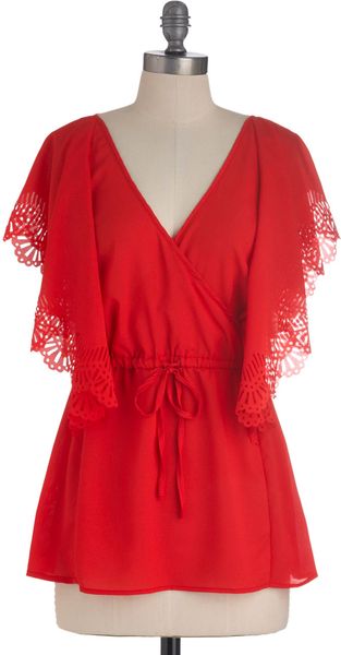 ModCloth Wrap and Roll Music Top - Lyst