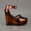 Opening Ceremony Olivia Wedge Sandal in Brown (copper) - Lyst