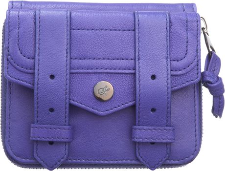 Proenza Schouler Ps1 Small Zip Wallet Leather in Purple - Lyst