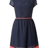 Pussycat Pussycat Tie Waist Dress in Blue (navy) - Lyst