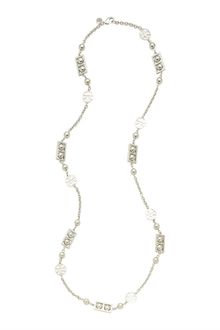 Tory Burch Framed Ball Rosary Necklace - Lyst