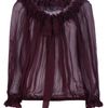 Alexander Mcqueen Pleated Blouse in Purple (burgundy) - Lyst