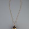 Alexander Mcqueen Skull Necklace in Gold - Lyst
