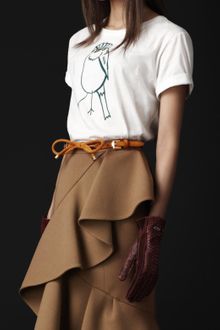 Burberry Prorsum Bird Detail Cotton Tshirt - Lyst