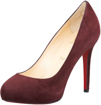 Christian Louboutin New Declic Suede Red Sole Pump - Lyst