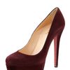 Christian Louboutin Bianca Suede Platform Pump in Red (plum) - Lyst