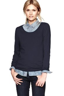 Gap Solid Crewneck Sweater - Lyst