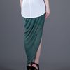 Helmut Lang Drape Skirt in Green - Lyst