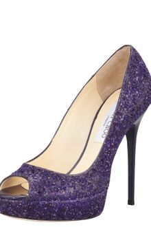Jimmy Choo Crown Glittered Pump - Lyst