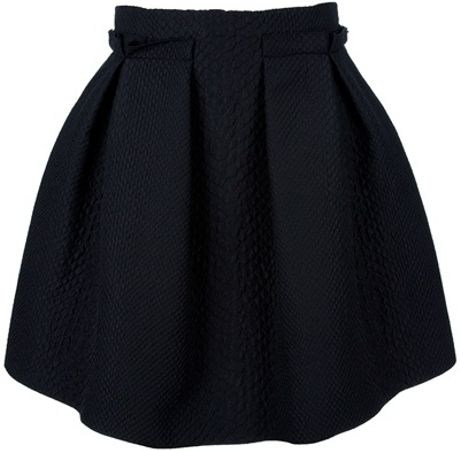 Lanvin Pleated Skirt in Black - Lyst