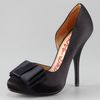 Lanvin Satin Bow Dorsay in Black - Lyst