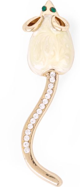 Modcloth Tailed and Tiny Pin in Gold (mouse) - Lyst