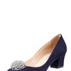 Oscar De La Renta Beaded Flower Lowheel Pump in Blue (navy) - Lyst