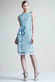 Oscar de la Renta Bijoux Printed Silk Dress - Lyst