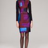 Oscar De La Renta Long Sleeve Dress in Blue - Lyst
