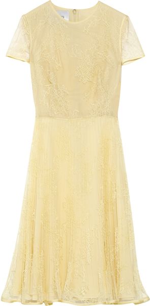 Valentino Plissé Lace Dress - Lyst