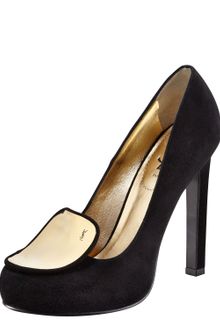 Yves Saint Laurent Metalplate Loafer Pump - Lyst