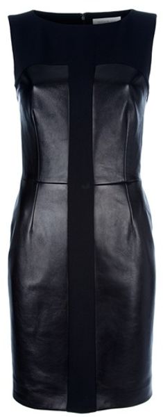 Yves Saint Laurent Panelled Sleeveless Dress in Black - Lyst