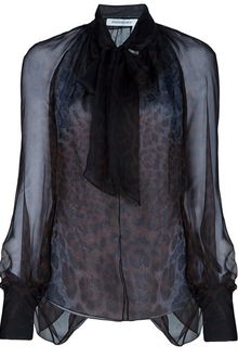Yves Saint Laurent Pussy Bow Blouse - Lyst