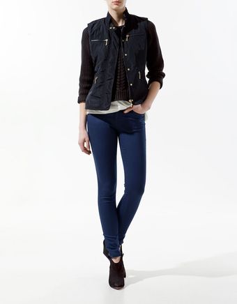 Zara Piped Quilted Waistcoat - Lyst