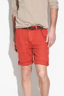Zara Linen Safari Bermudas - Lyst
