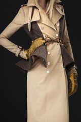 Burberry Prorsum Wool Peplum Trench Coat