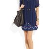 Alice By Temperley Mini Beatrice Embroidered Georgette Dress in Blue (navy) - Lyst