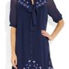 Alice By Temperley Mini Beatrice Embroidered Georgette Dress in Blue (navy) - Lyst