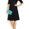 Lela Rose Patterned Woolblend Dress in Black - Lyst